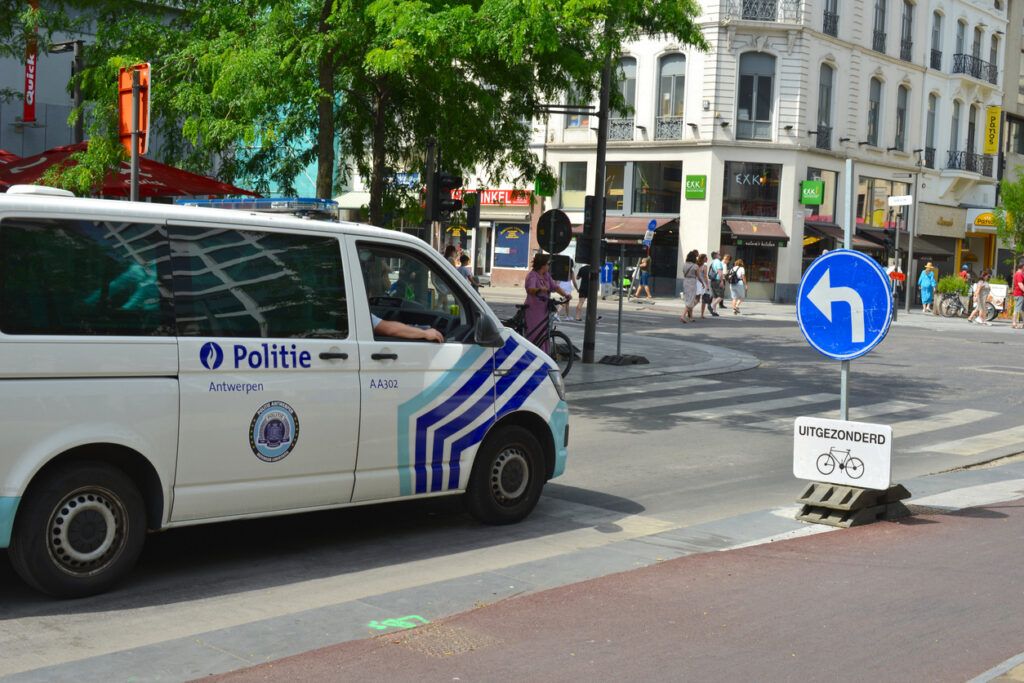 Municipality police van car Antwerp